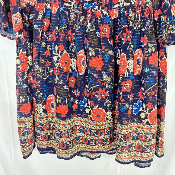 Anthropologie Eri +Ali Tiffany Floral Swing Dress Small | Boho Tiered Mini Dress - Picture 7 of 7